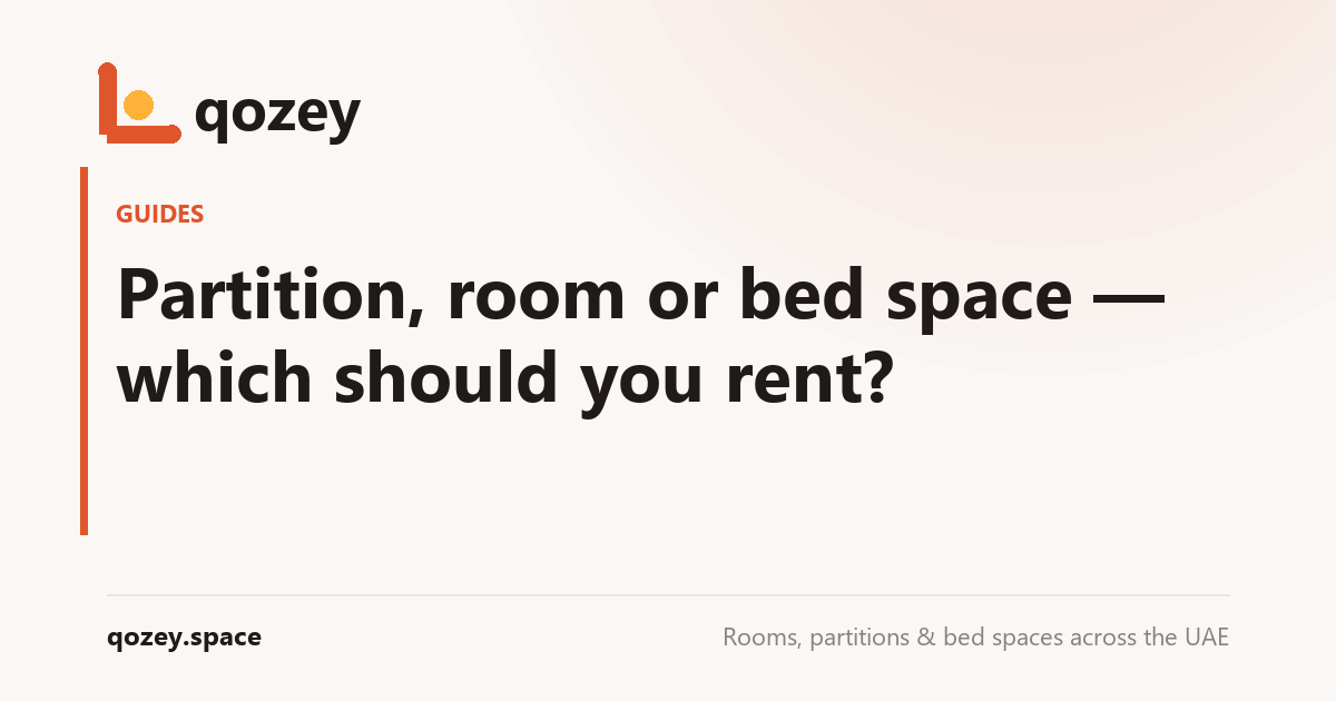 Partition, room or bed space — which should you rent?