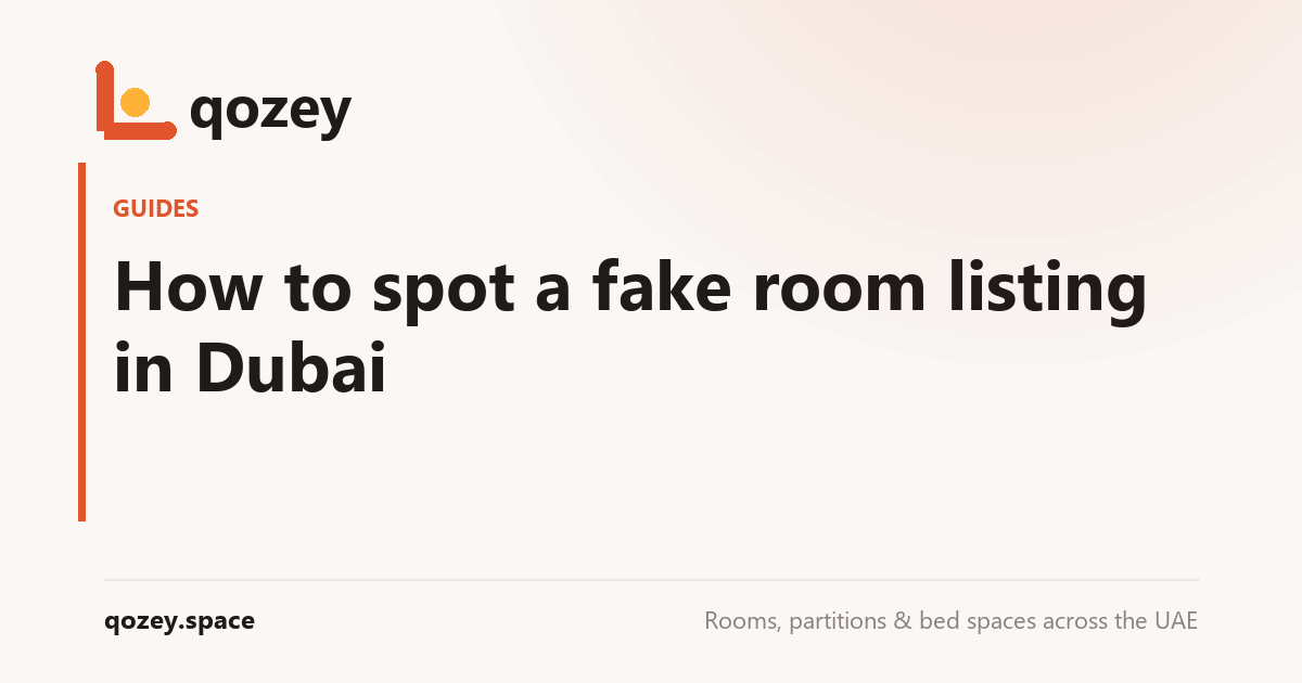 How to spot a fake room listing in Dubai