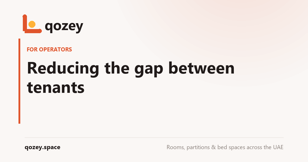 Reducing the gap between tenants